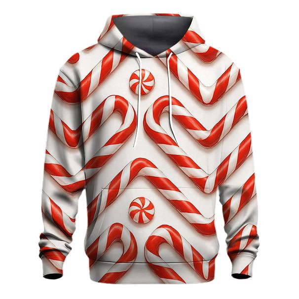 Candy Cane Chevron March On White Background custom hoodies