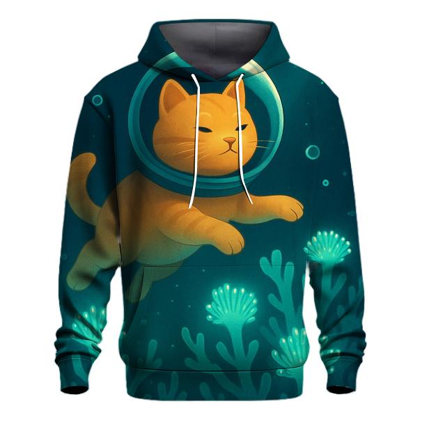 Coral Reef Astronaut Cat hoodie styles