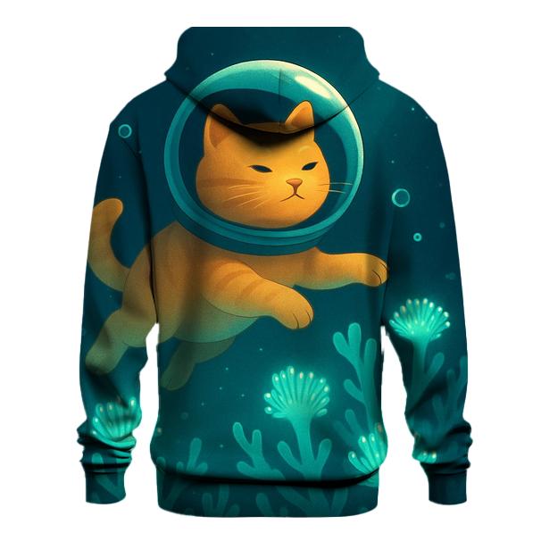 Coral Reef Astronaut Cat hoodie styles