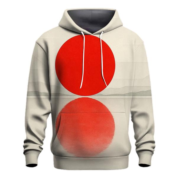 Japan Minimal Sun Geometry printed hoodies