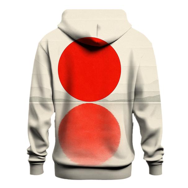 Japan Minimal Sun Geometry printed hoodies