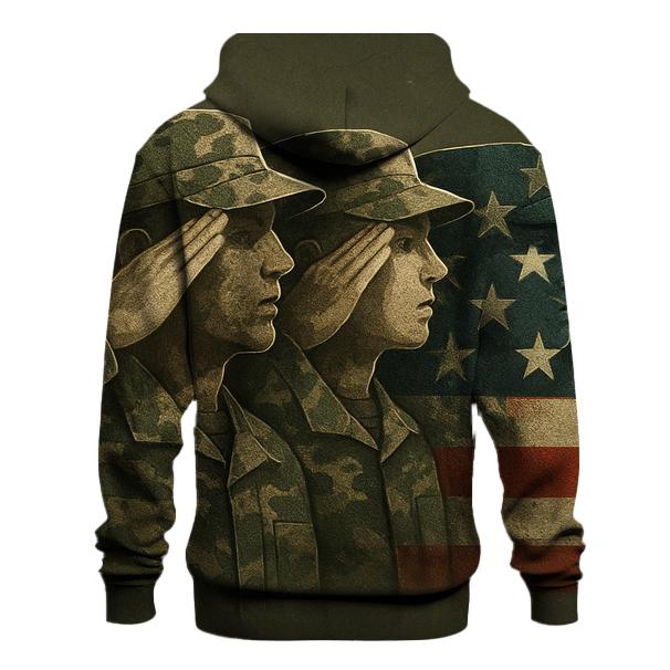 Camouflage Flag Of The Watchful Line embroidered hoodies