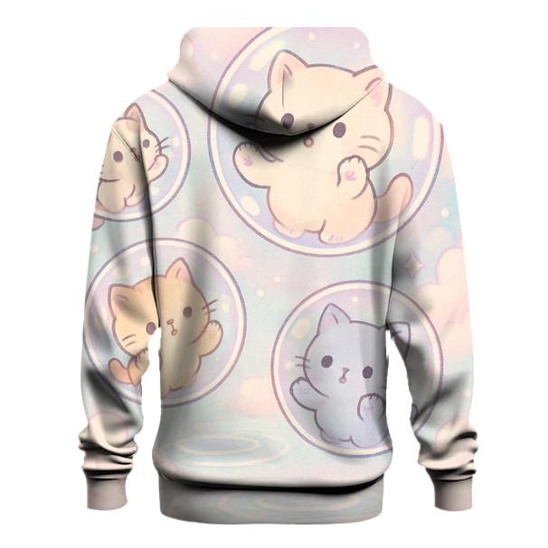 Pastel Bubble Bath Kittens Dream printed hoodies