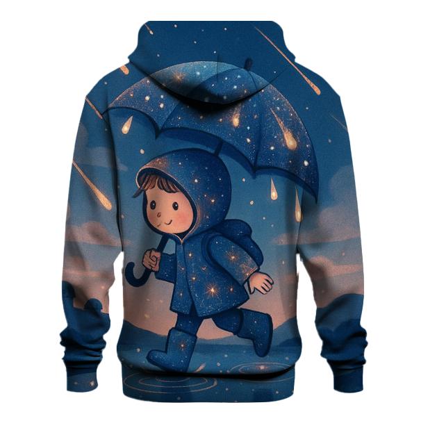 Raincoat Under A Meteor Shower graphic hoodies