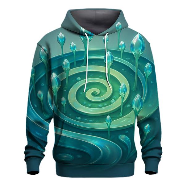 Liquid Quartz Spiral Garden zip-up hoodies