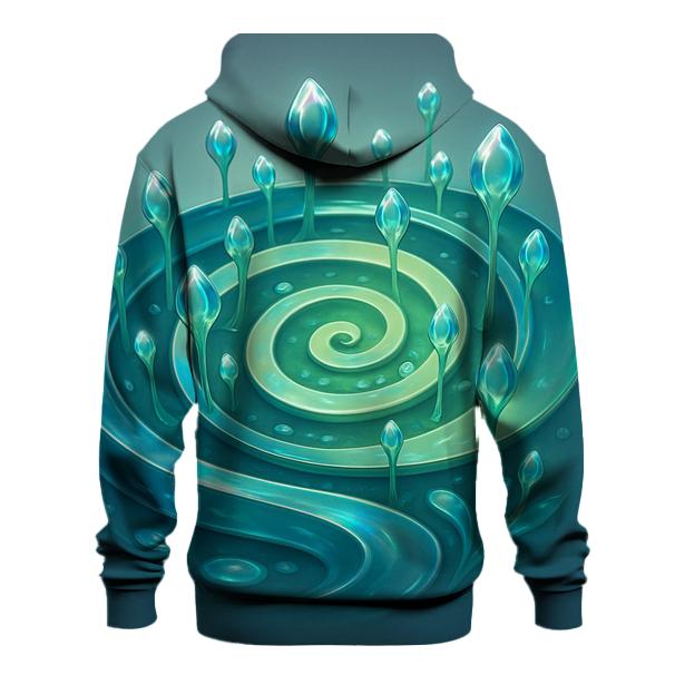 Liquid Quartz Spiral Garden zip-up hoodies