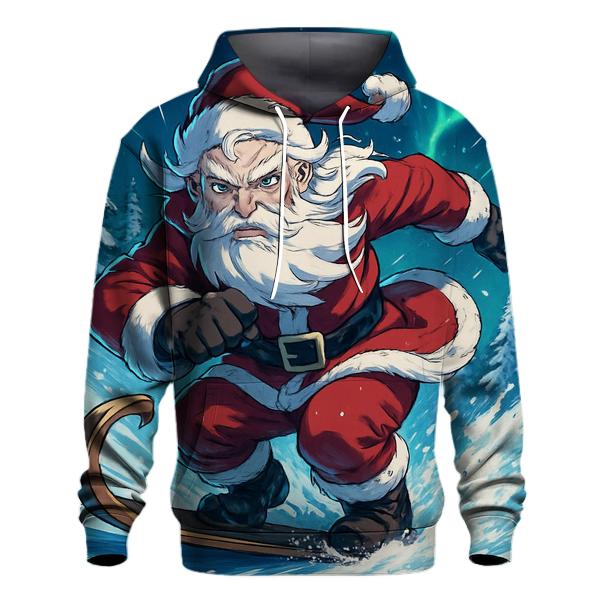 Anime Inspired Santa Snowboard Rush custom hoodies