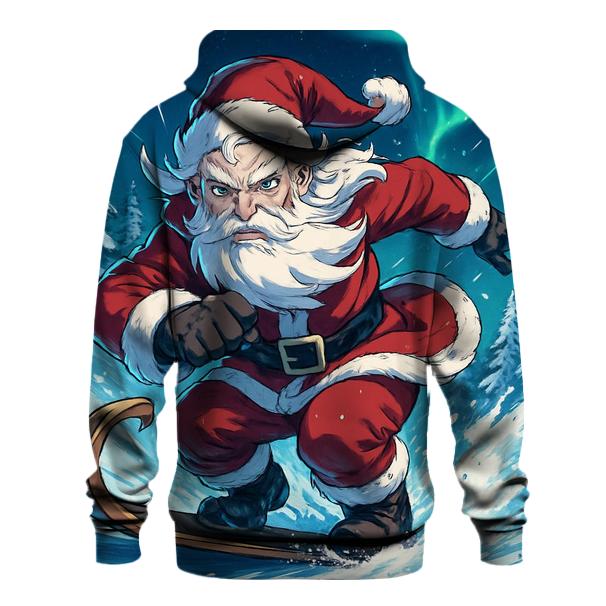 Anime Inspired Santa Snowboard Rush custom hoodies