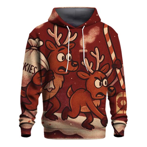 Reindeer Cookie Heist On The Rooftop hoodie trends