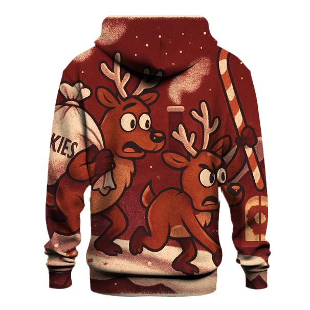 Reindeer Cookie Heist On The Rooftop hoodie trends