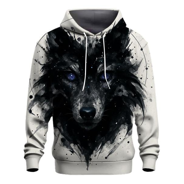 Starlit Inkstorm Wolf Mask heavyweight hoodies