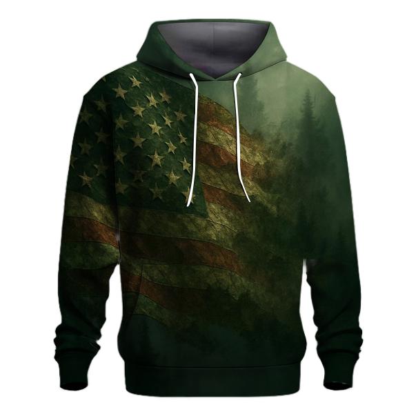 Camo Forest Flag Merge heavyweight hoodies