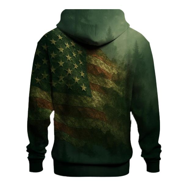 Camo Forest Flag Merge heavyweight hoodies