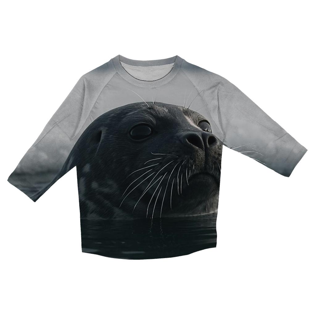 Ice Edge Breach Ringed Seal fashion 3/4 sleeve shirts