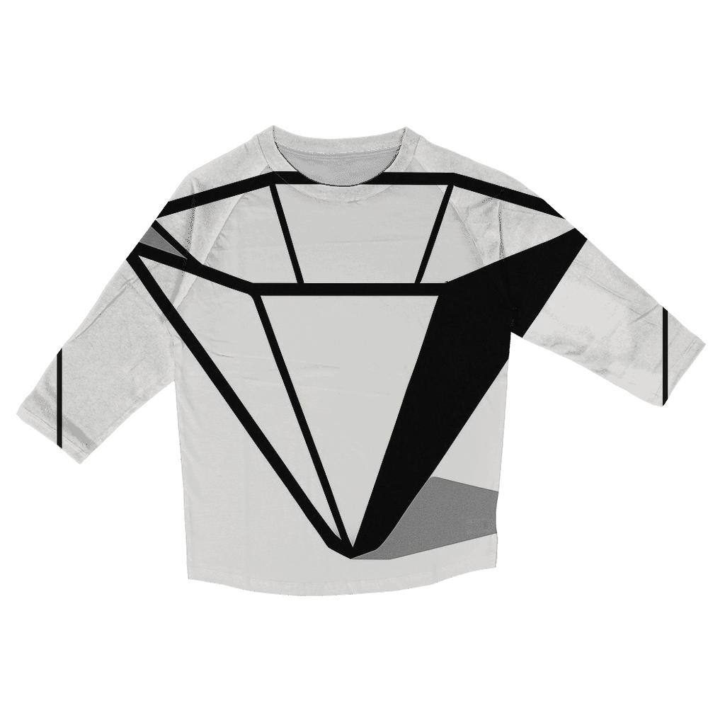 Filter Fold Geometry casual three quarter sleeve shirts