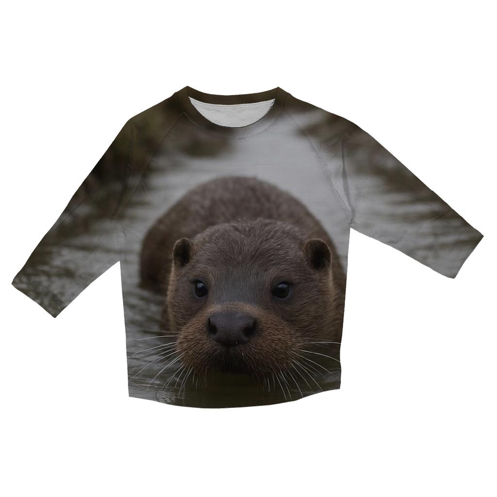 Saltmarsh Patrol European Otter printed three quarter sleeve shirts