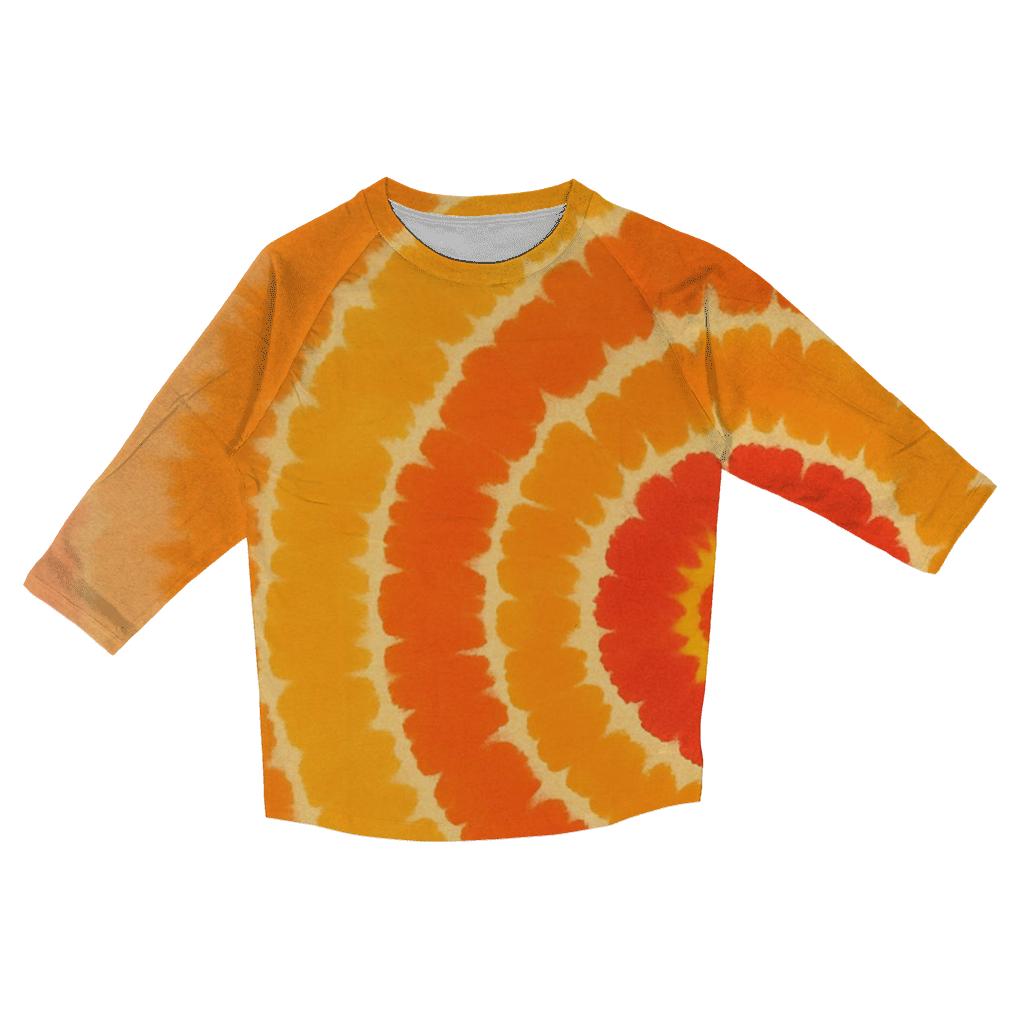 Bullseye Supernova Off Center Bloom trendy 3/4 sleeve tops