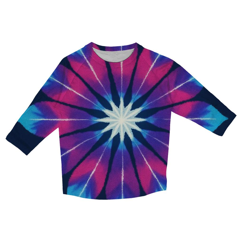 Mandala Galaxy Pinwheel Sunburst custom 3/4 sleeve shirts
