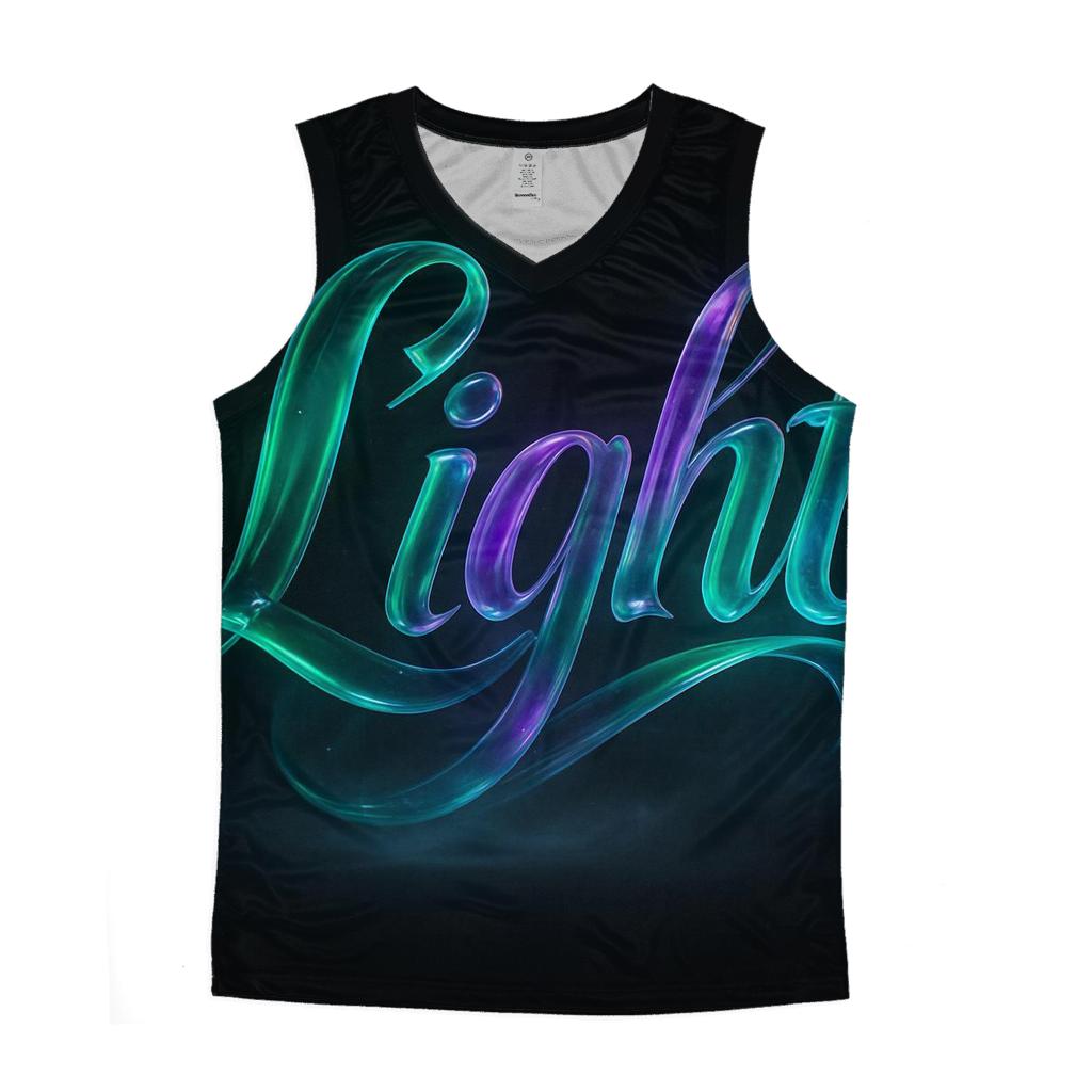 Aurora Glass Typography Wave casual summer tank tops
