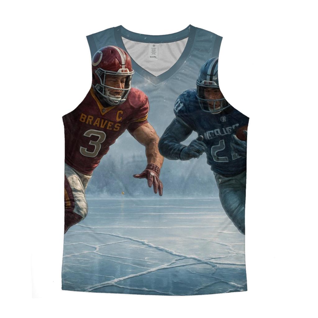 Frozen Lake Helmet Charge Braves Versus Cubs custom tank tops
