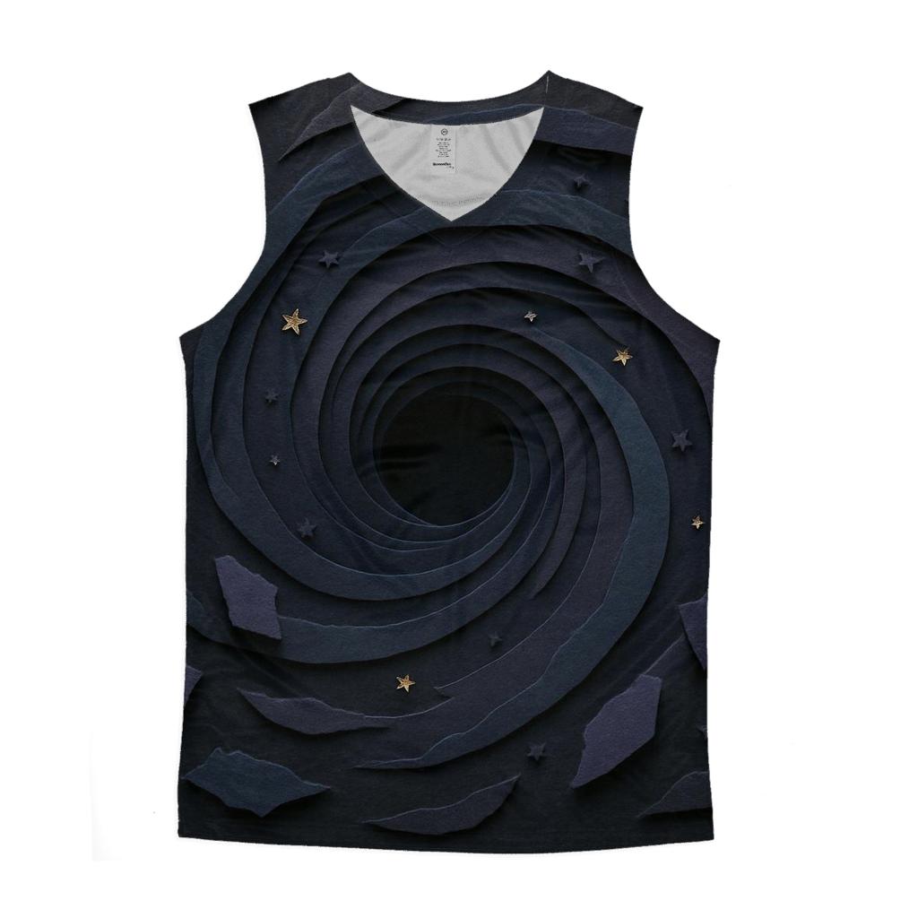 Black Hole Paper Cut Diorama trendy fitted tank tops