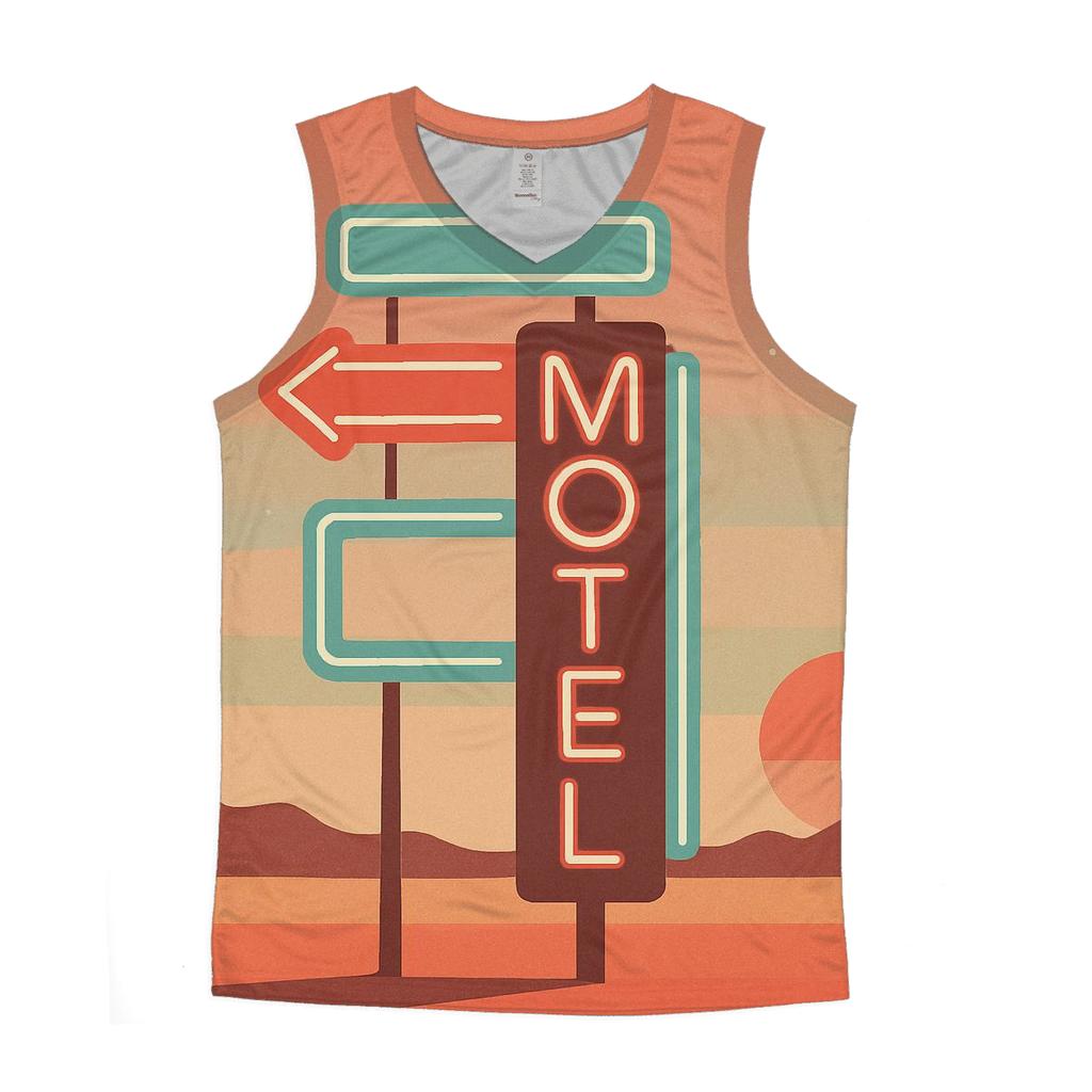 Desert Motel Neon Shapes graphic print tank tops