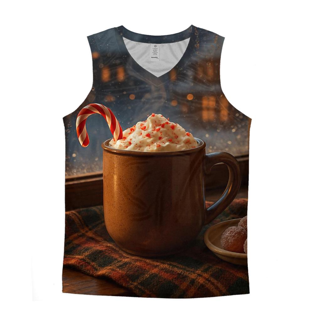 Sugarplum Window Snowfall sports performance tank tops