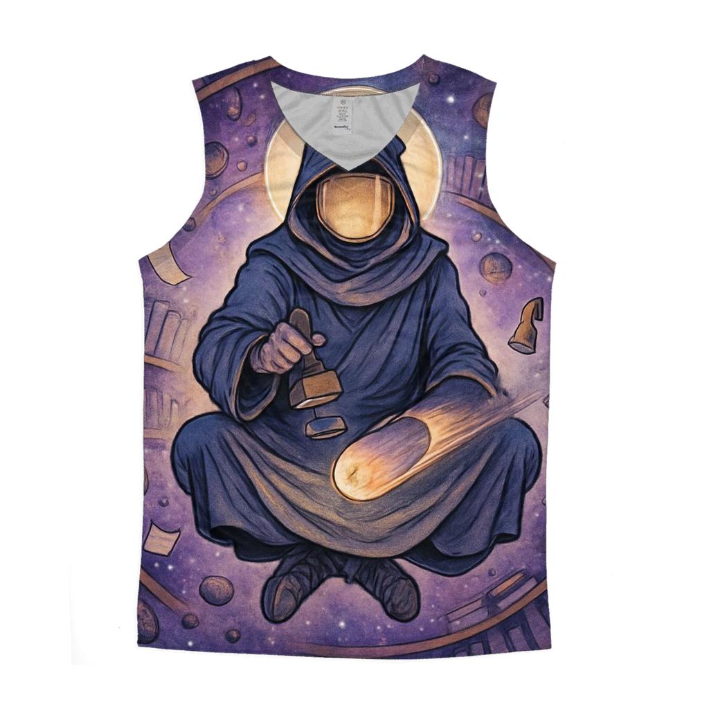 Library Of Drifting Meteors graphic print tank tops