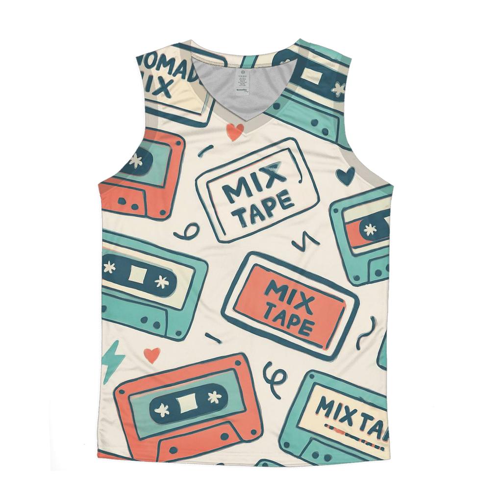 Cassette Mix Tape Label Stickers casual summer tank tops