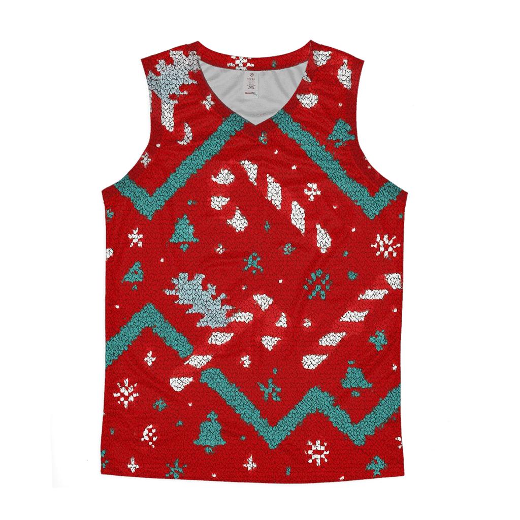 Candy Cane Comet Zigzag Design custom tank tops