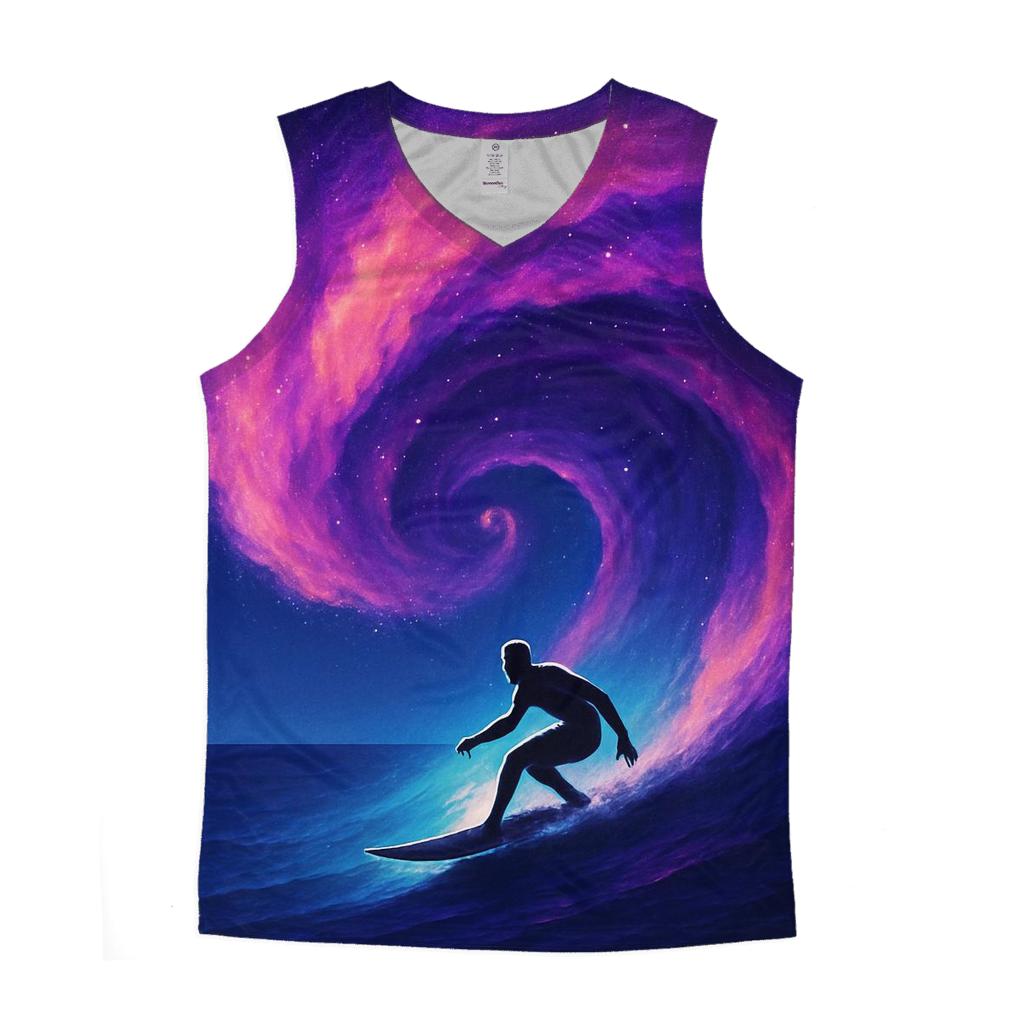 Galaxy Surf Break cotton sleeveless tops