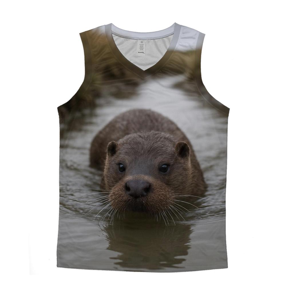 Saltmarsh Patrol European Otter personalized athletic tanks