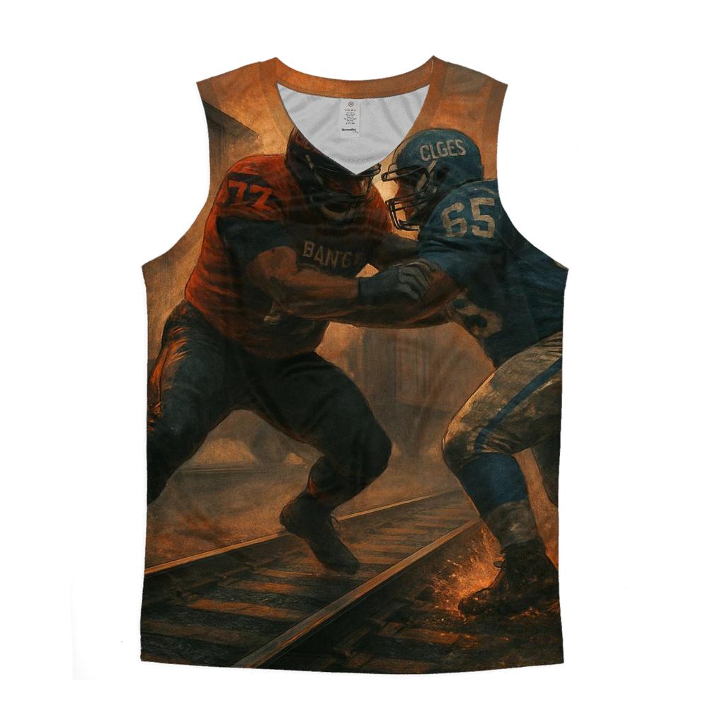 Train Yard Goal Line Clash Braves Versus Cubs trendy fitted tank tops