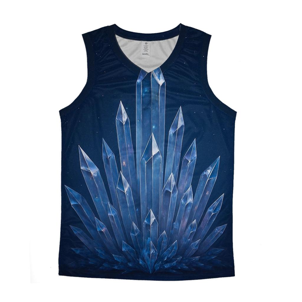 Midnight Crystal Crown cotton sleeveless tops