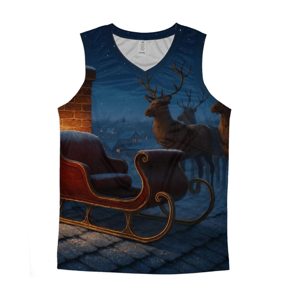Midnight Sleigh On Quiet Rooftops casual summer tank tops