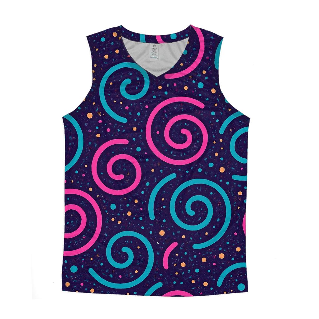 Arcade Carpet Swirl Galaxy casual summer tank tops