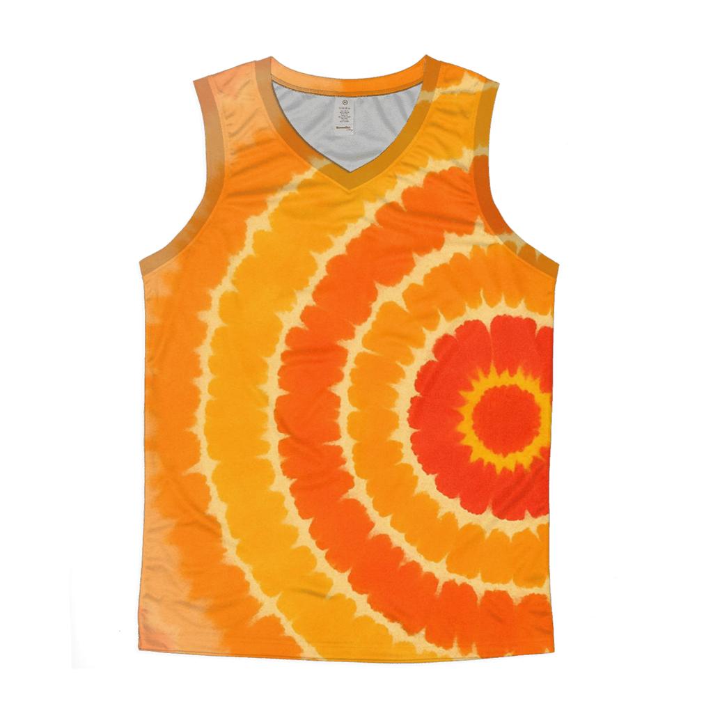 Bullseye Supernova Off Center Bloom cotton sleeveless tops