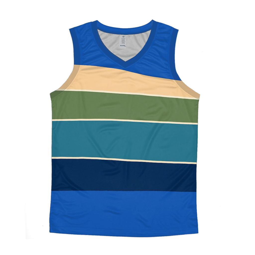 Ring Plane Horizon Bands graphic print tank tops