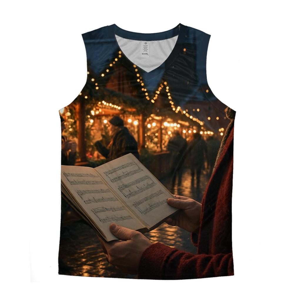 Carols By Candlelit Market Stalls cotton sleeveless tops