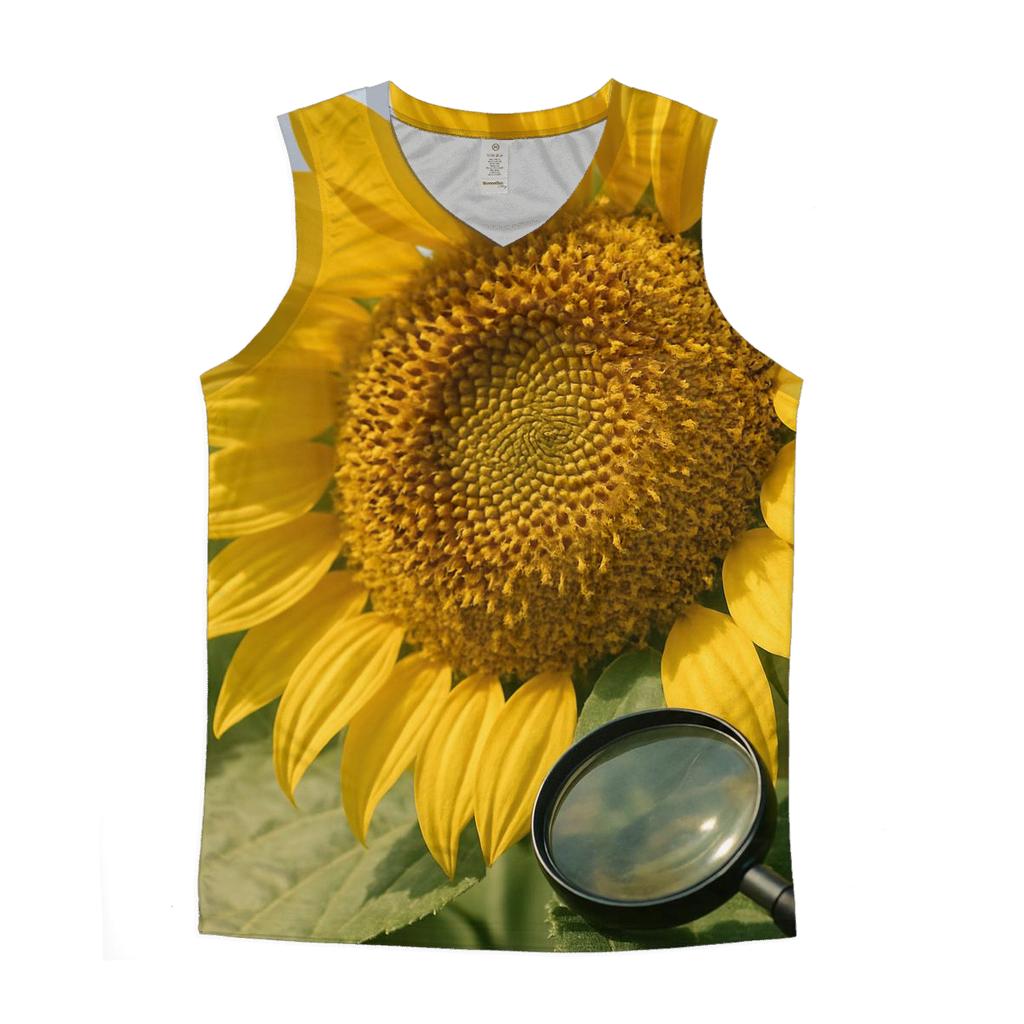 Sunflower Disk Florets Under Magnification In A Field Edge custom tank tops