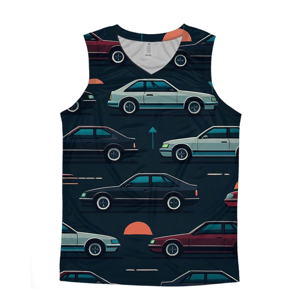 Chrome Sport Coupe Night Drive Icons sports performance tank tops