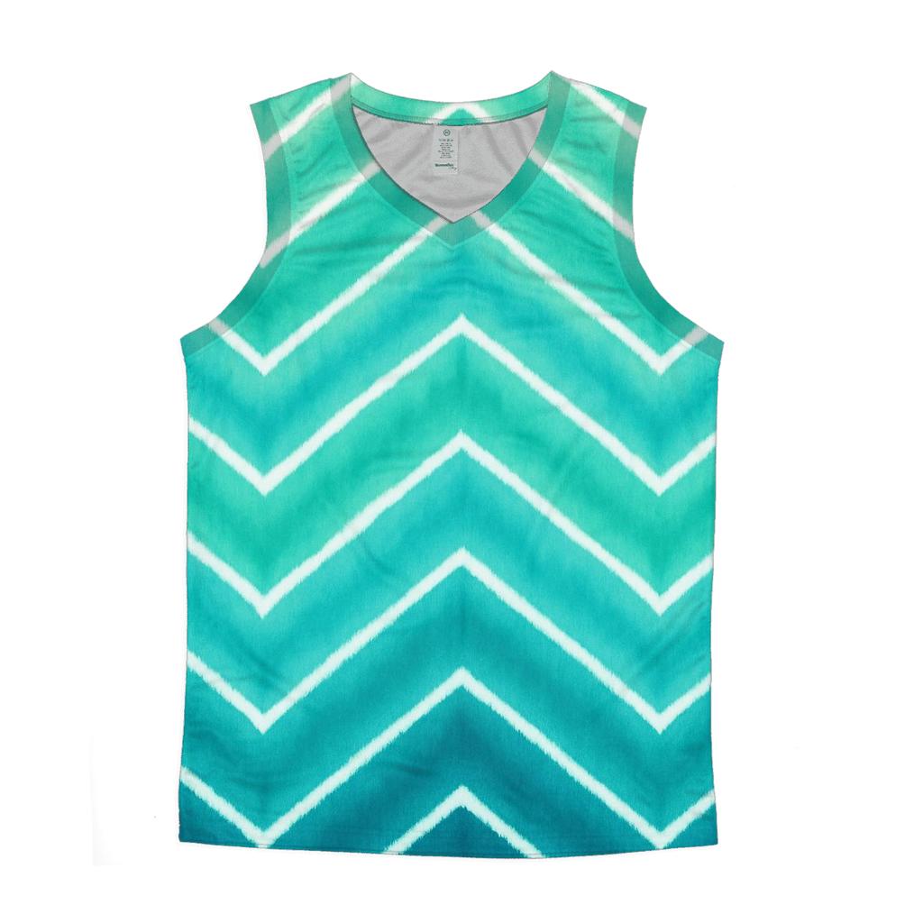 Chevron Aurora Accordion Fold personalized athletic tanks