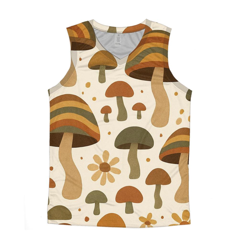 Psychedelic Mushroom Meadow stylish racerback tanks