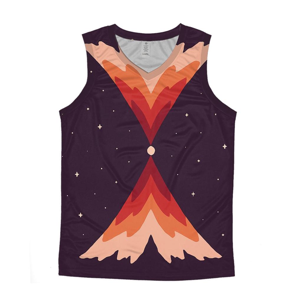Jet Outflow Chevron Fan designer workout tanks