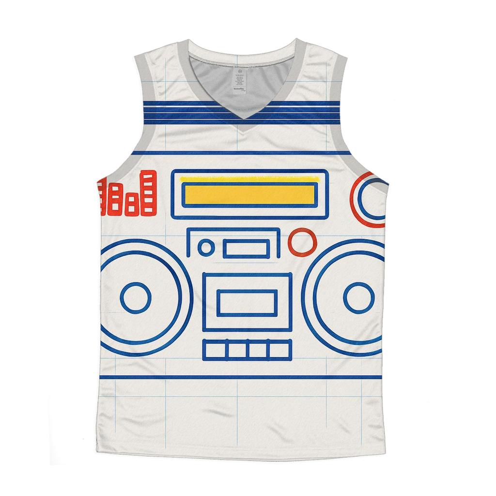 Boombox Blueprint Pop stylish racerback tanks
