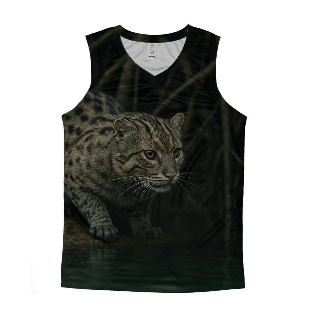 Mangrove Stillness Fishing Cat sports performance tank tops