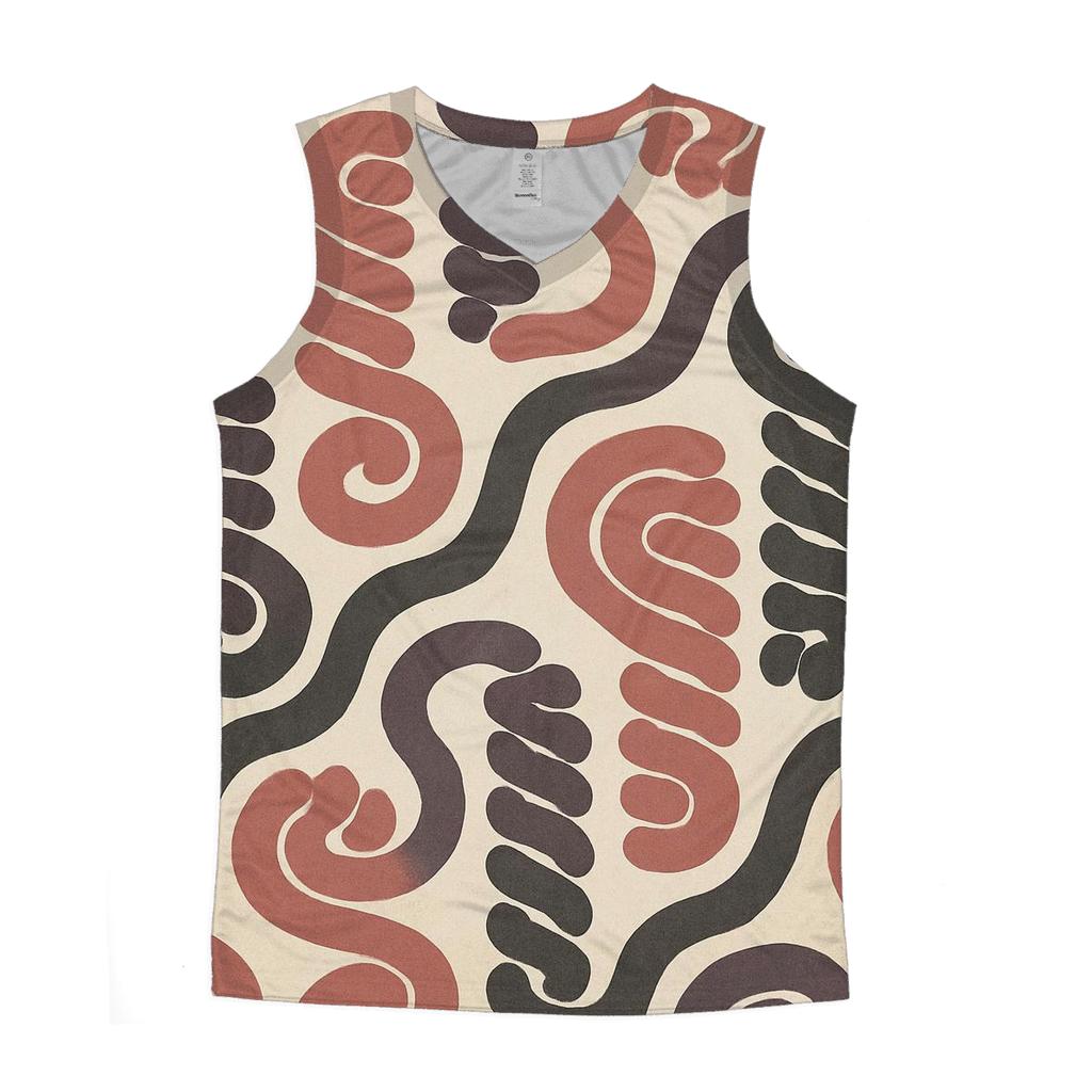 Groovy Telephone Cord Waves casual summer tank tops