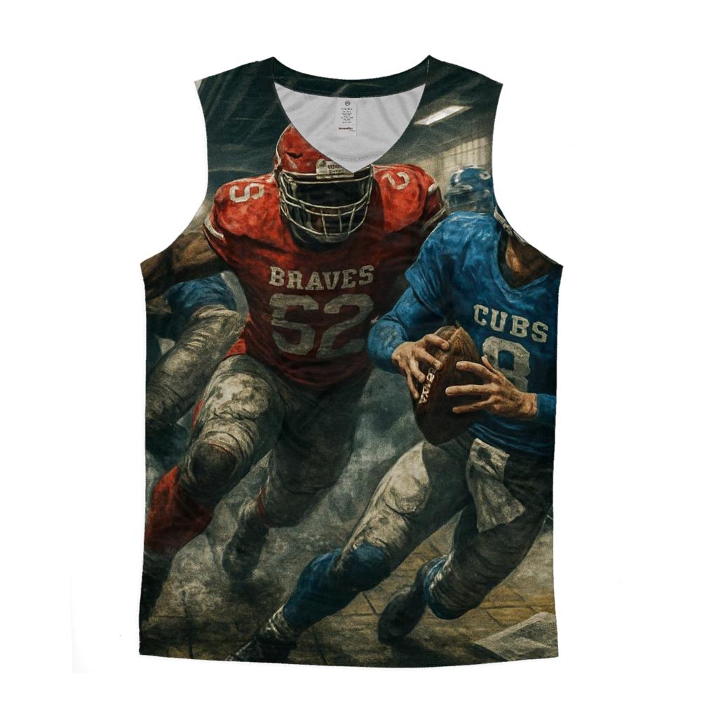 Subway Tunnel Blitz Braves Versus Cubs graphic print tank tops