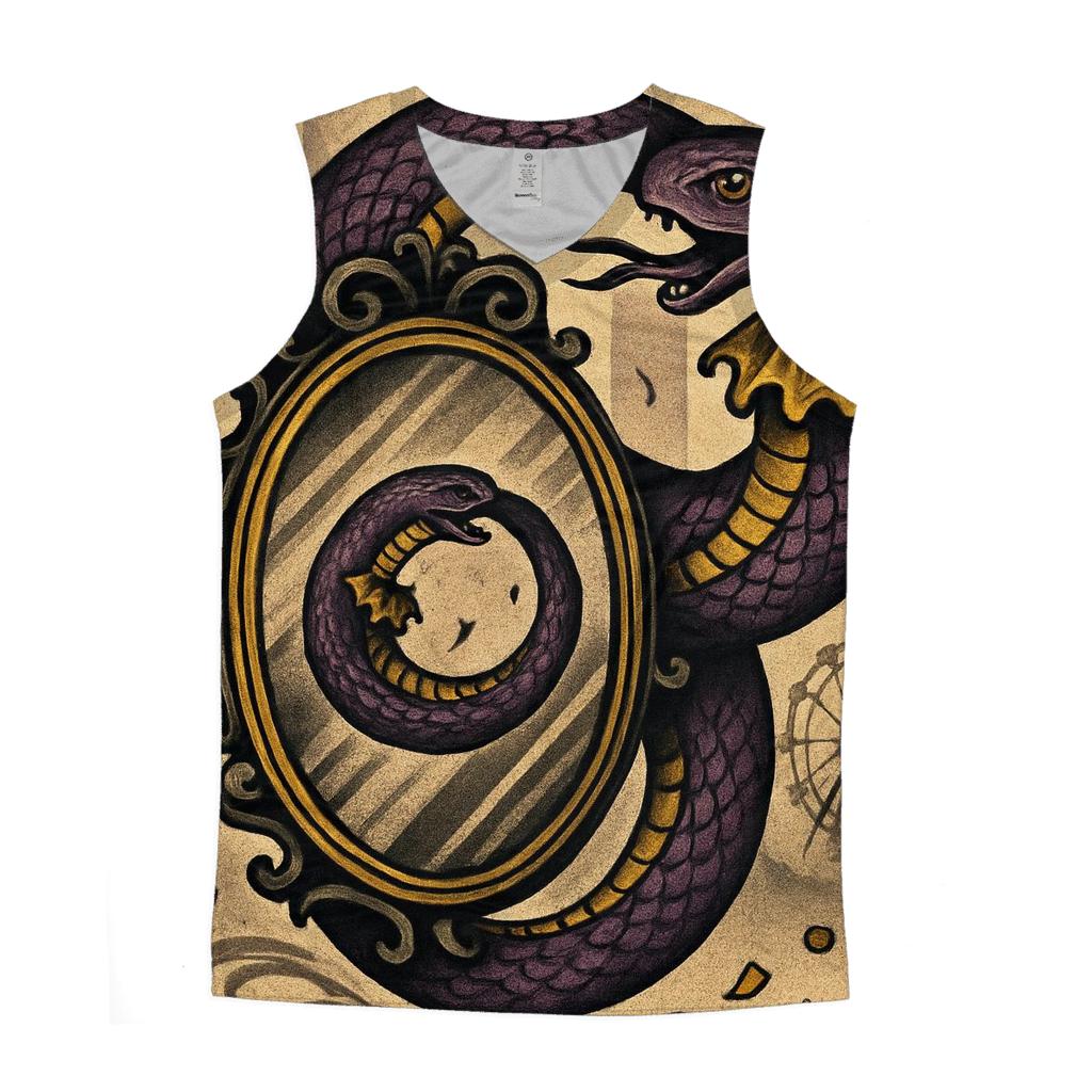 The Carnival Mirror Ouroboros cotton sleeveless tops