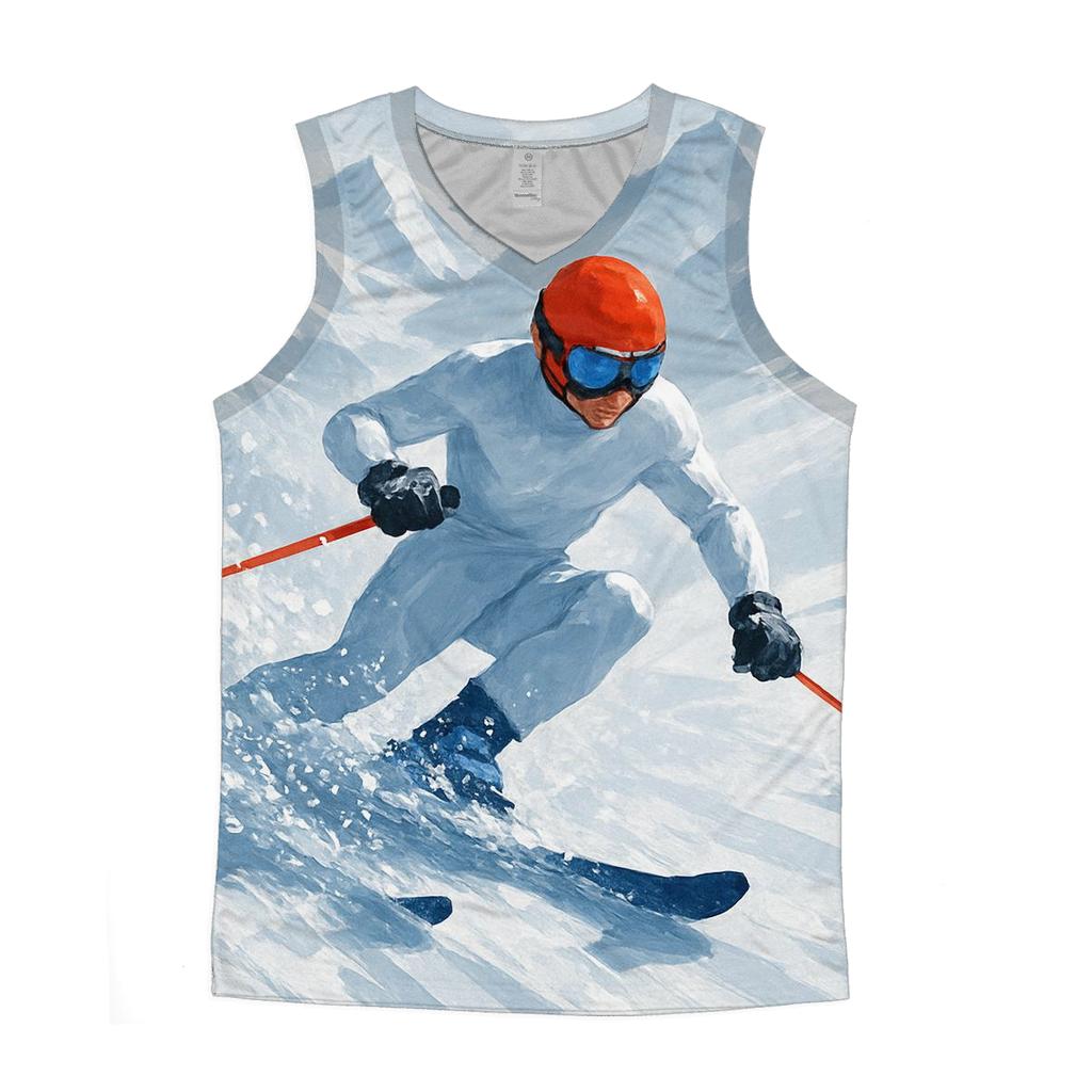 Crystal Slalom Ski Descent graphic print tank tops